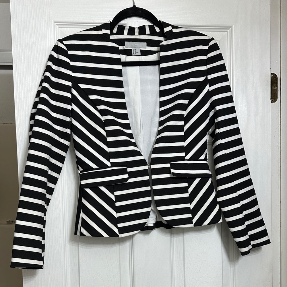 H&M Striped Blazer